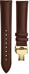 Elegantes Lederband - Braun mit vergoldeter Schnalle