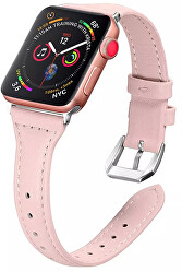 Kožený řemínek pro Apple Watch - 42/44/45/49 mm - Pink