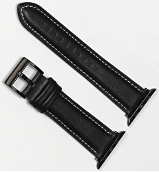Kožený řemínek pro Apple Watch - Černá 42/44/45/49 mm