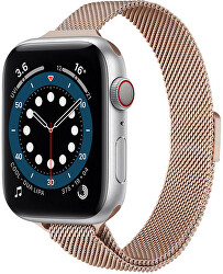 Ocelový milánský tah pro Apple Watch - Rose Gold 38/40/41 mm