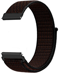 Provlékací řemínek pro Garmin 20 mm - Black/Red