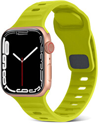 Silikonový řemínek pro Apple Watch - 42/44/45/49 mm - Fluorescent Green