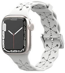 Silikonový řemínek pro Apple Watch 42/44/45/49 mm - White