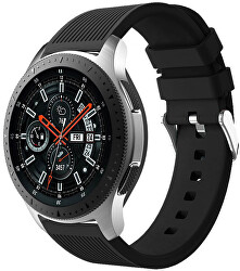 Szilikon szíj Samsung Galaxy Watch-hoz - Fekete 22 mm