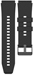 Cinturino in silicone con fibbia nera 20 mm - Black