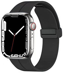 Silikonarmband mit Magnetverschluss für Apple Watch 38/40/41 mm – Schwarz