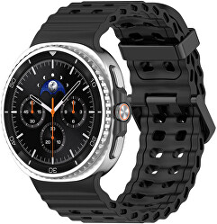 Silikonový sportovní řemínek pro Samsung Galaxy Watch8 - Černý
