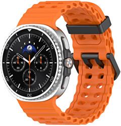 Silikonový sportovní řemínek pro Samsung Galaxy Watch8 - Oranžová