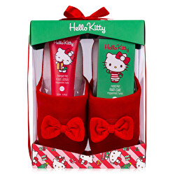 Lábápoló ajándékcsomag papuccsal Hello Kitty
