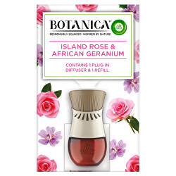 Elektrický difuzér a náplň Botanica Exotická růže a africká pelargónie 19 ml