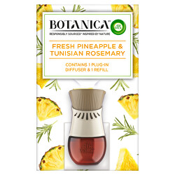 Elektromos diffúzor és utántöltő  Botanica Friss ananász és tunéziai rozmaring 19 ml