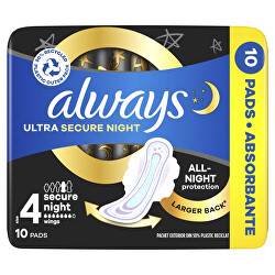 Noční hygienické vložky Ultra Secure Night S4 10 ks