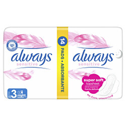 Noční hygienické vložky Ultra Sensitive Night Duo 14 ks