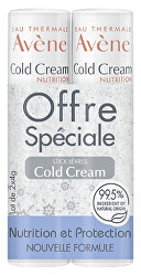 Sada vyživujících balzámů na rty Cold Cream 2 x 4 g