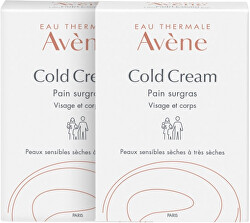 Sada tuhých mýdel na obličej a tělo pro suchou citlivou pokožku Cold Cream 2 x 100 g