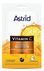 Energizující a rozjasňující textilní maska Vitamin C 1 ks