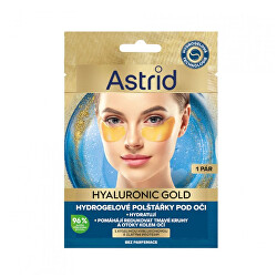 Hydrogelové polštářky pod oči se zlatými proteiny a ceramidy Hyaluronic Gold