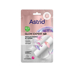 Textilní maska pro rozjasnění a vyhlazení pleti s niacinamidem Glow Expert 4D