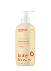 Dětské tělové mýdlo a šampon s vůní hruškové šťávy Baby Leaves (Shampoo & Body Wash) 473 ml