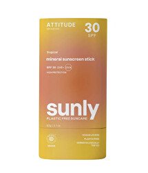 Minerální ochranná tyčinka na tělo Tropical SPF 30 Sunly (Mineral Sunscreen Stick) 60 g