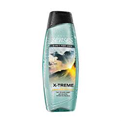Sprchový gel na tělo a vlasy pro muže X-Treme Senses (Hair&Body Wash Gel) 500 ml