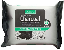 Kosmetické ubrousky s aktivním uhlím Charcoal (Detox Facial Wipes) 25 ks