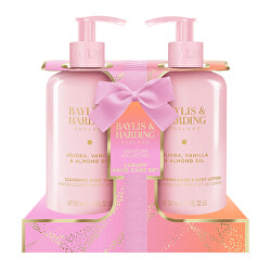 Dárková sada Jojoba, Vanilka & Mandlový olej 2 × 300 ml