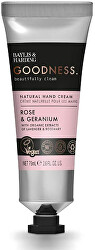 Crema mani nutriente Rosa e geranio Goodness (Natural Hand Cream) 75 ml