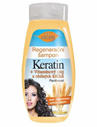 Regenerační šampon Keratin + Vitamínový olej z obilných klíčků 400 ml