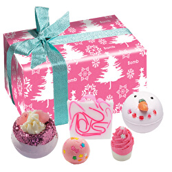 Set cadou pentru baie Crăciun Roz