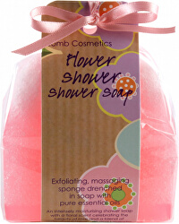 Sprchové masážní mýdlo s houbičkou Flower Shower (Shower Soap) 140 g