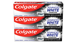 Bělicí zubní pasta Advanced White Charcoal 3 x 75 ml