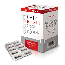 Doplněk stravy pro zdravé, silné a husté vlasy Colorwin Hair Elixir 70 kapslí