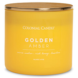 Vonná sviečka s tromi knôtmi Gold en Amber 411 g