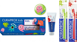 Set cadou de îngrijire dentară pentru copii cu fluor de Căpșună