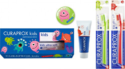 Set cadou de îngrijire dentară pentru copii fără fluor Căpșună