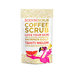 Kávový peeling s třpytivým efektem Tahiti Meloun (Coffee Scrub Shimmer Gold)