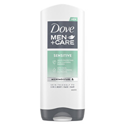 Pánský sprchový gel na tělo, obličej a vlasy Men+Care Sensitive (3 in 1 Shower Gel)