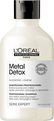 Sampon festett és sérült hajra, a haj fényéért, hosszantartó színért, gazdag textúráért Serie Expert Metal Detox (Professional Shampoo)