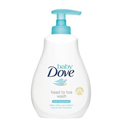 Fürdő gél gyermekeknek testre és hajra Baby (Head To Toe Wash Rich Moisture)