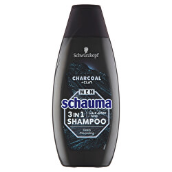 Șampon pentru bărbați 3în1 Charocal + Clay (Hair Body Face Shampoo)