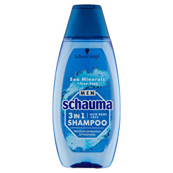 Șampon pentru bărbați  3în1 Sea Minerals + Aloe Vera (Hair Face Body Shampoo)