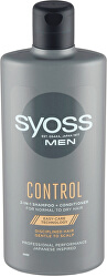 Šampón a kondicionér pre mužov 2 v 1 pre normálnu až suché vlasy Control (Shampoo + Conditioner)
