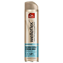 Hajlakk extra erős rögzítéssel Wellaflex Extra Strong Hold (Hairspray)