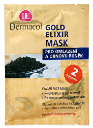 Omladzujúca maska ​​s kaviárom (Gold Elixir Caviar Face Mask) 2 x 8 g