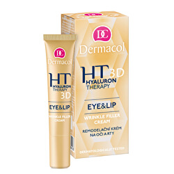 Megújító krém szemre és ajakra  (Hyaluron Therapy 3D Eye & Lip Wrinkle Filler Cream) 15 ml