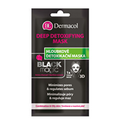 Textilní hloubkově detoxikační maska Black Magic (Deep Detoxifying Mask) 15 ml