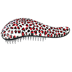 Perie de păr cu mâner Leopard Pink