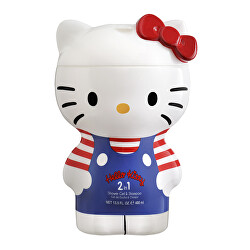 Tusfürdő és sampon Hello Kitty 2D (Shower Gel & Shampoo) 400 ml