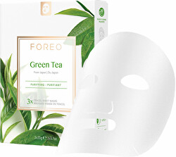 Očisťujúca plátienková maska pre zmiešanú pleť Green Tea (Purifying Sheet Mask) 3 x 20 g
